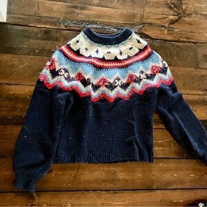 J. Crew Fair Isle Thick Knit Sweater